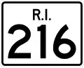 Route 216 marker