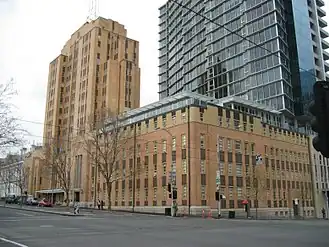 The Police building as seen from La Trobe St.