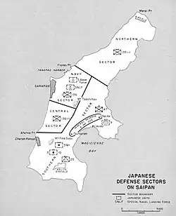 Saipan map from 1944