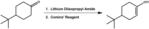 Sample Reaction With Comin's Reagent