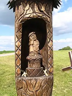 Roadside shrine with Pensive Christ