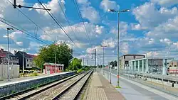 View of the platforms and tracks