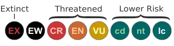 Icons for Red List categories