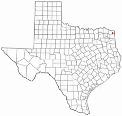 Location of Redwater, Texas