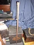 Japanese tetsu chigiriki, a hollow iron cane that has an iron weight attached to a chain hidden inside