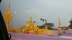 A road tunnel decorated with Thai style art