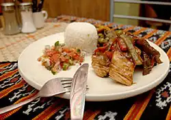 Image 2An East Timorese dish of ikan sabuko with batar daan, rice and budu. (from Cuisine of Timor-Leste)