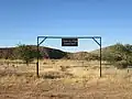 The entrance to the Twin Buttes Cemetery.