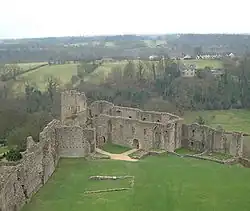 Image 14Richmond castle walls and towers seen from the Keep (from History of Yorkshire)