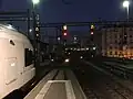 Voltage indicators on tracks 5, 6 and 7 westbound at Geneva station